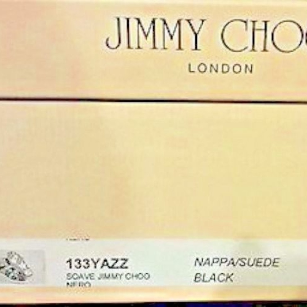 NIB Jimmy Choo Yazz Black Leather Suede Sneakers - Picture 8 of 8